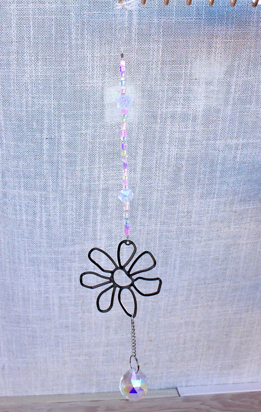 Groovy Flower Rainbow Sun Catcher