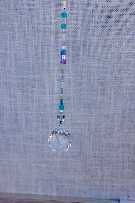 Iridescent Crystal Drop Suncatcher