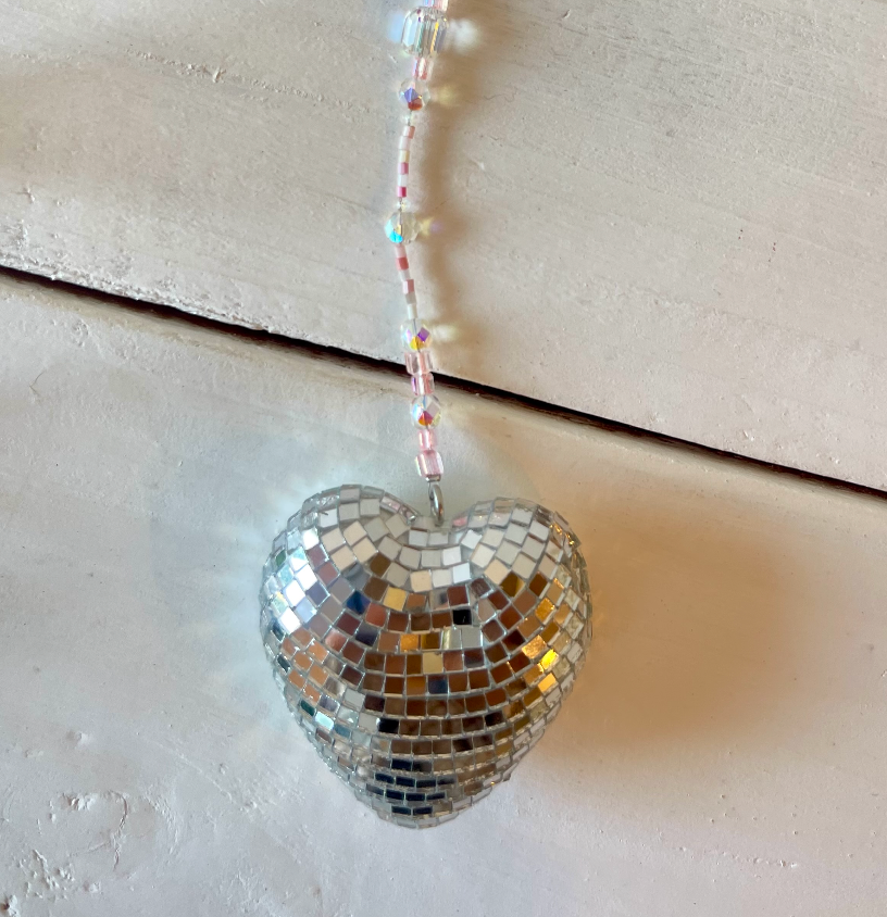 Disco Heart Sun Catcher